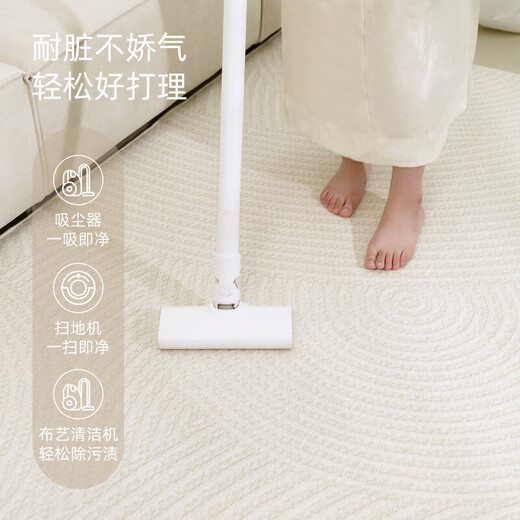 
Kanto IKEA Carpet Living Room Cream Style 2024 New No Washable Rubber Bedside Blanket Home Carpet Plain Line-15937 240cm*400cm Gold Thickness
