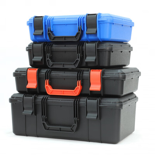 
XMSJ portable tool box plastic PP safety storage box instrument equipment customized box large black 3527 black empty box