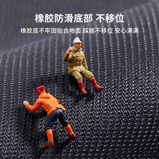 新年款五福临门入户门地垫进门口硅藻泥吸水脚垫红色喜庆门垫地毯 幸福安康-NB-12129 100*100cm升级硅藻泥