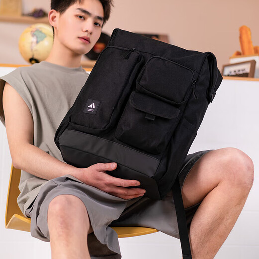 Adidas (adidas) Herrenbag Frauenbag Rucksack 25 Sommer Neue Mode Outdoor Reisen Großkapazitäten Freizeitsportrucksack Schoolbag JL8343 MISCH