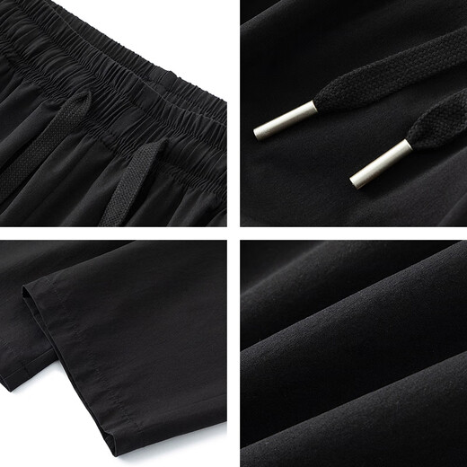 GENIOLAMODE pantalones casuales pantalones sueltos rectos casuales versátiles con cordones pantalones de hombre simples y cómodos