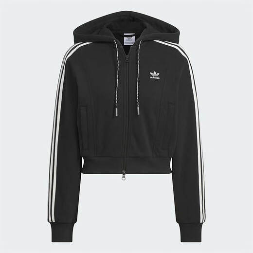 阿迪达斯 （adidas）618三叶草女装春季新款复古穿搭短款运动连帽夹克外套 JM8056_主图款 XS