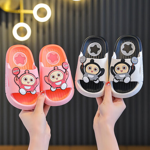 2025 Danzai Party Slippers Children's Slippers Boys Summer New Home Soft Soled Baby Slippers Boys and Girls Light Blue 36 37 Sizes Inner Length 22cm