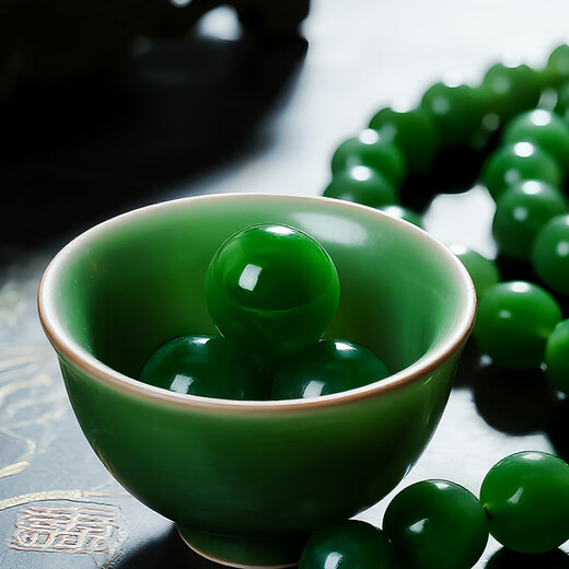 Cardamom Time Luxury Collection Grade Hetian Jade Jasper Loose Beads with Beads DIY Toy Accessories No Black Jade Comes with One Item One Certificate 8mm