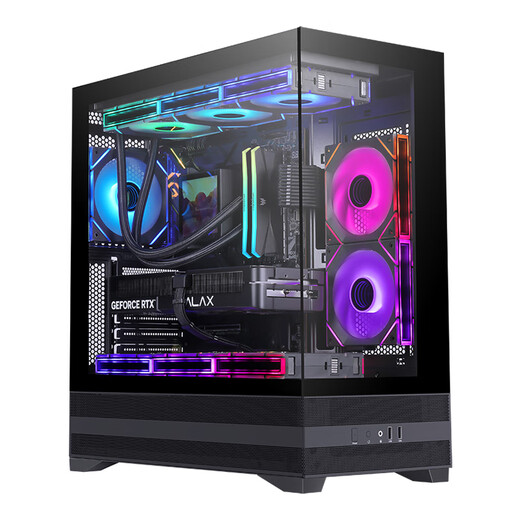 先马（SAMA）惊鸿2 黑色ATX海景房游戏电脑主机箱 电源仓网孔/高效散热/快拆/支持360水冷/9风扇位/427mm长显卡