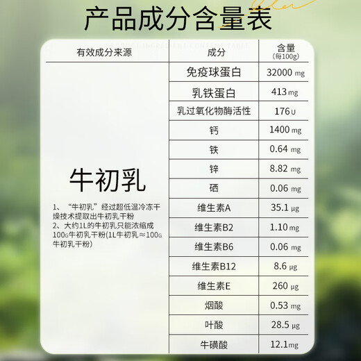 纽茹牛初乳免疫球蛋白儿童乳铁蛋白粉冻干粉过节礼物 1盒装【单盒尝鲜】