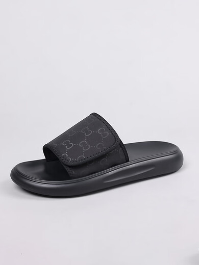 
GY Jinlilai slippers men's trendy summer wear 2025 new flip-flops soft sole anti-odor beach shoes popular men's shoes black 6189 38