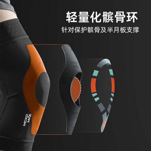 MOKO.MAX Italian Sports Knee Pads Men's Women Outdoor Running Fitness Protective Meniscus Injury Squat Badminton Football Basketball Legging Patella Strap S XS