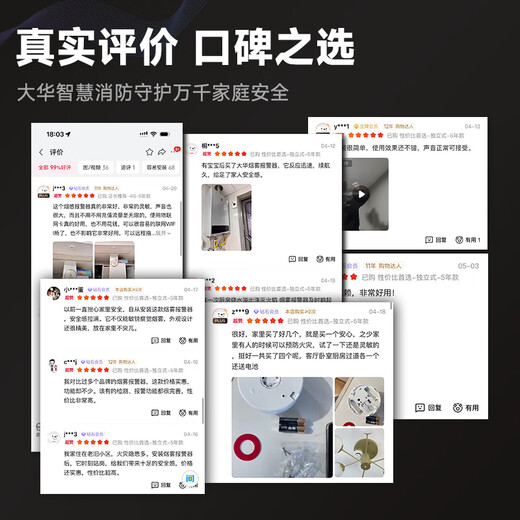 Dahua Dahua smoke alarm household smoke detector fire alarm detector 3c school restaurant hotel office building commercial 5-year model S3D national supplement