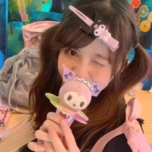 Two Worlds Cute Cartoon KT Cat Hair Clip Women's Side Bangs Clip Headwear Hair Clip 2025 New Hair Clip Long Duckbill Clip KT Cat