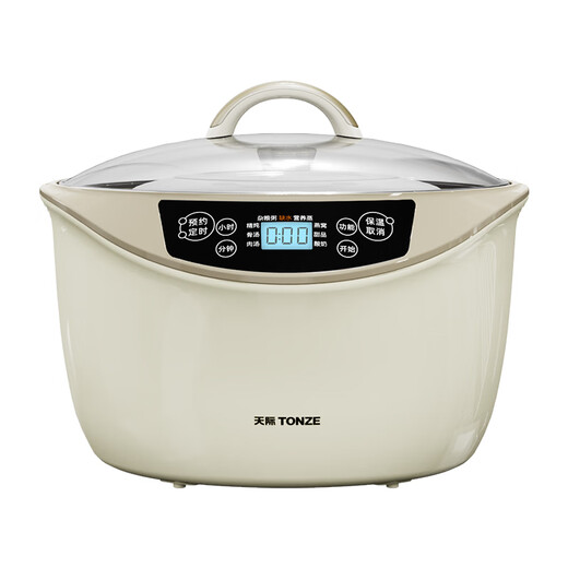 Tianji (TONZE) electric stew pot, water-proof stew pot, electric stew pot, soup pot, porridge and stew pot, porridge and bird's nest health pot, smart reservation, white porcelain one pot, 5 bladders, GSD-323GC 3.2L