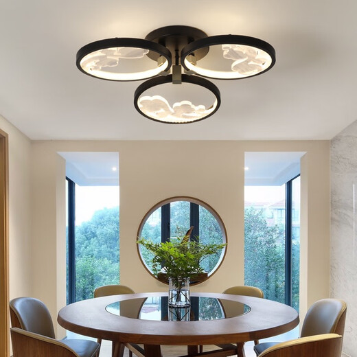 OPP-Beleuchtung (Opple) 2025 Neues chinesisches Deckenleuchten LED LED LED LIVE RAUM LIGHT ZEN ZEN Schlafzimmer moderne einfache und atmosphärische Heimat Nutzung 1W 6623-3 Kopf Drei-Farben-Licht