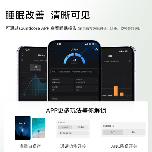 SleepA30 sleep earphones, deep sleep cabin, Bluetooth earphones that do not press on the ears during sleep, wireless noise reduction, soundproof earplugs to aid sleep, invisible, compact, suitable for Apple, Huawei, Xiaomi, white