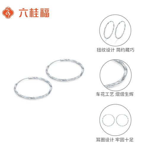 Liuguifu Jewelry Platinum Earrings Jianfeng pt950 Platinum Earrings Fashion Earrings PT0200080 3.3g