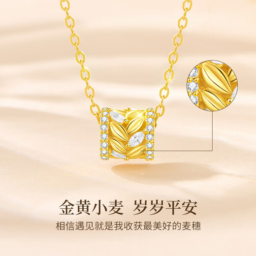 Old Fengxiang Sui Shunyi Silver Necklace Women's Small Waist Pendant Jewelry Light Luxury Valentine's Day Birthday Gift Girlfriend Wife