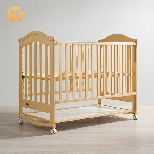 Trimigo crib solid wood bed multifunctional pine bed baby rocking bed cradle splicing removable newborn bed solid wood Muyu solid wood bed crib baby solid wood bed pine bed