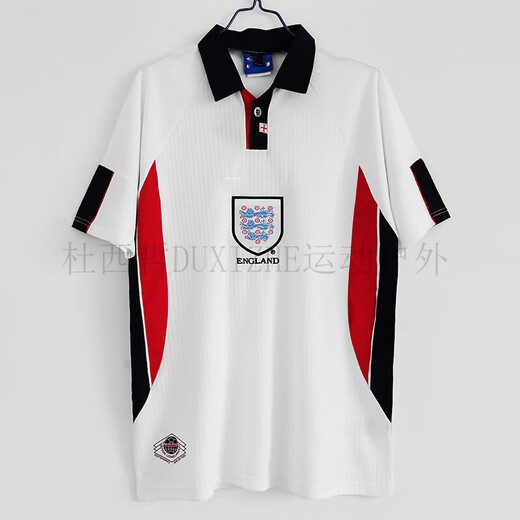 杜西哲（DUXIZHE）1996赛季01英格兰复古球衣主客场足球衣服国家队训练服 1998英格兰主场 M m