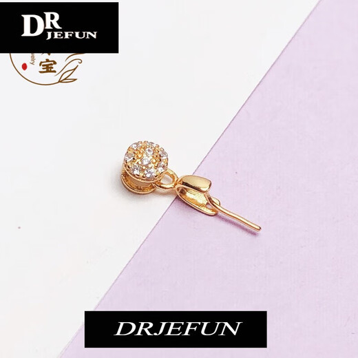 DRJEFUNDn58kYDnM18k gold rose gold pendant buckle head Buddha Jade Jade Guanyin hanging oblique hole gold color