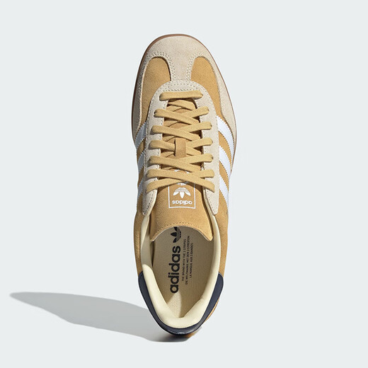 Adidas (Adidas) Kleeschuhe Herren- und Frauenschuhe Neue Gazelle Deutsche Trainingschuhe leichte Sportgewichte atmungsaktiven lässigen Freizeitschuhen Ji3523/Hafer Farbe/Weiß/Hidden Blue 38 (235 mm)