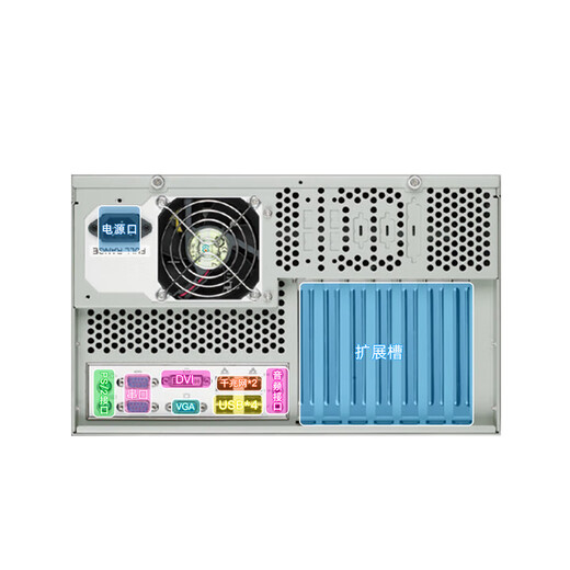 研华工控机研华IPC-7132桌面壁挂式小工控机i3/i5/i7/i9工业电脑主机 配置二:683/i5-4570/8GB/512G 研华IPC-7132/250W