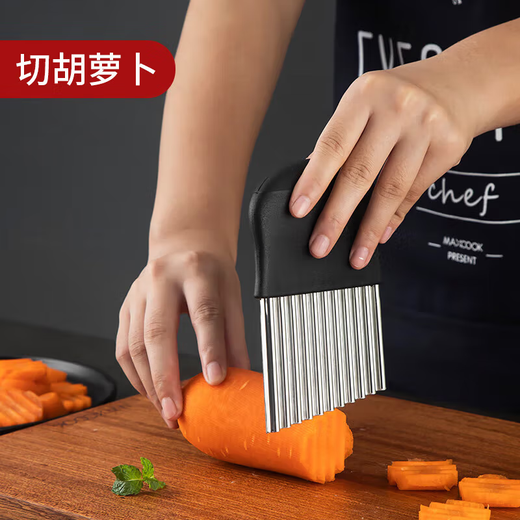 优创达  薯格切片器 土豆波浪刀 黑色YCD13795