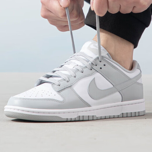 Nike (NIKE) casual shoes men's shoes 2025 summer new DUNK LOW sneakers fashionable retro non-slip low-top lightweight board shoes DD1391-103 white mist gray 40
