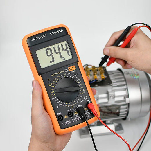 Ji Litian DT9205A Многометровый цифровой высокопроизводительный интеллектуальный интеллектуальный антифургонный многофункциональный электронный цифровой дисплей и измерение технического обслуживания счетчика Электрик Стандарт + 9 В резервный аккумулятор