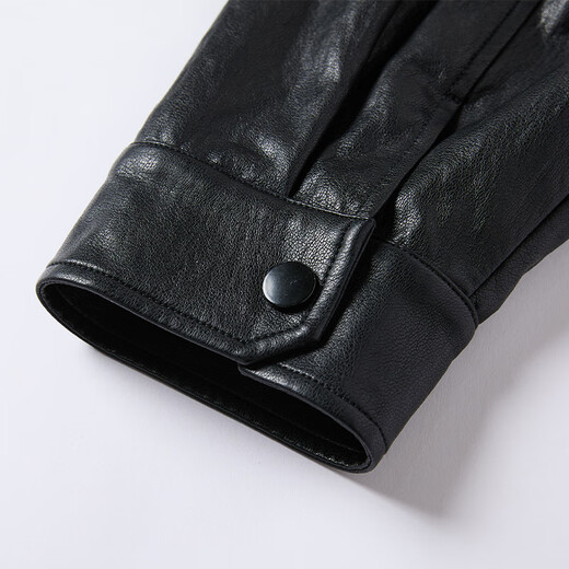 Xiangying cool style black leather jacket for women 2025 autumn new style high-end western style pu motorcycle short jacket black L 165/88A/110-125Jin Jin is equal to 0.5 kg