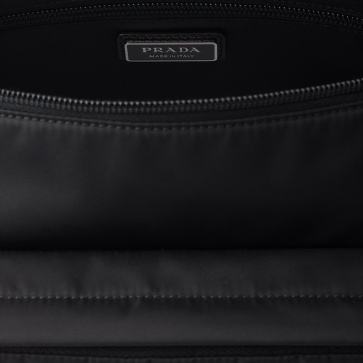 PRADA/Prada Gift Men's Re-Nylon and Saffiano Cow Leather Shoulder Bag Black-Medium