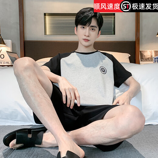 Bozhixing men's summer thin short-sleeved pajamas home clothes 2025 new HDE-9930 L men