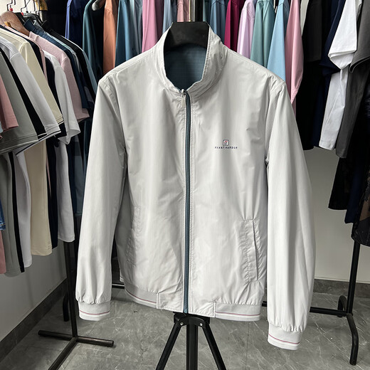 Veste à col de stand Pierre Cardin 2025 Tops polyvalents à glissière Fashion et automne pour hommes