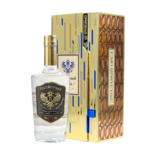 Polar Double-Headed Eagle Vodka Belarus Radamir Distillery Vodka Original bottle of imported foreign wine Blending base liquor Gift Polar Double-Headed Eagle Gold Label 52 degrees 500ML