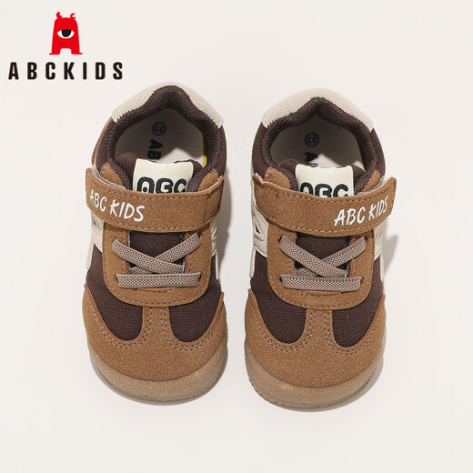 ABC KIDS baby toddler shoes fashion Velcro running shoes for boys and girls small and medium children's sports shoes 3160PY brown 27