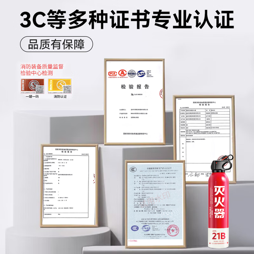 Zhiguozhe vehicle-mounted fire extinguisher water-based small private family car dealer dedicated portable national fire protection 3C certification equipment