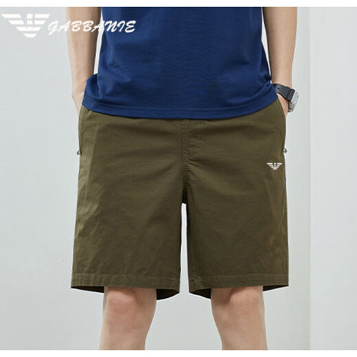 
FALAMONE Armani 2025 summer casual shorts men's youth Korean version pure cotton loose thin sports five-point pants trend D9224 dark blue 3XL