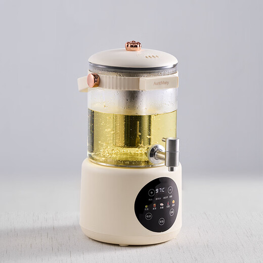 Japanese muju health pot household faucet large capacity constant temperature multifunctional fruit wine stew water flower tea bucket party off-white (with tea filter) 2.8L.