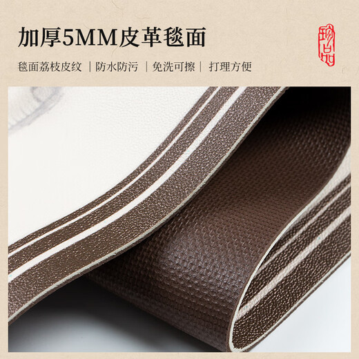 OQB金色入户门地垫防水中式金黄色风水pvc免擦洗进口玄关防滑耐脏脚 进宝金色12163 60*90cm高档皮革 加厚款5MM