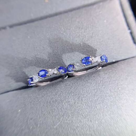 YIBIY2025 latest natural Sri Lanka sapphire ear buckle 925 silver gold plated 3*4MM sapphire ear jewelry