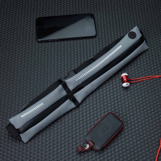 Garberni outdoor running mobile phone carrying artifact men's and women's outdoor multi-functional storage bag waterproof belt arm bag gray compact model