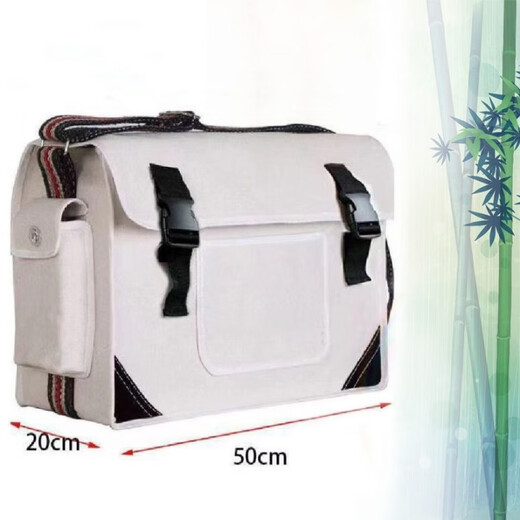 Laiji Bricklayer Woodworking Site Tool Bag Thickened New Canvas Bag Construction Extra Thick Hardware Tool Bag Thickened Wear-Resistant White Model Extra Large 50*35*20