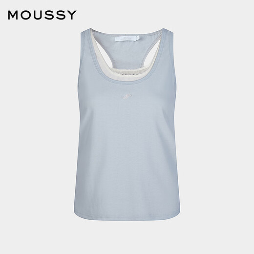 moussy x STUDIOWEAR2025夏季新品两件套简约款背心028ISA80-3881 111浅蓝色 M