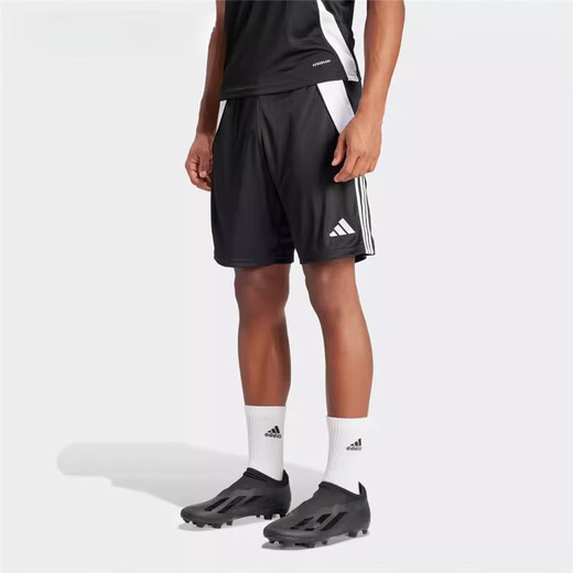 阿迪达斯 （adidas）男子足球健身速干透气五分裤训练运动短裤GK9602官方旗舰正品 IC1484经典速干黑条纹 XL
