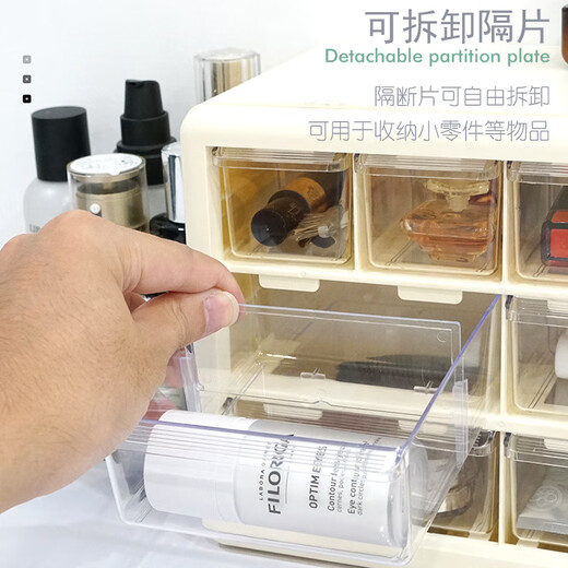 Streng ausgewählte Desktop-Schubladen-Aufbewahrungsbox Heißverkäufe Schmuck Plastiklagerstaber College Schlafsaal Multi-Grid-Lager Rack 5012 Hellrosa übertransparente Schublade zwölf Gitter