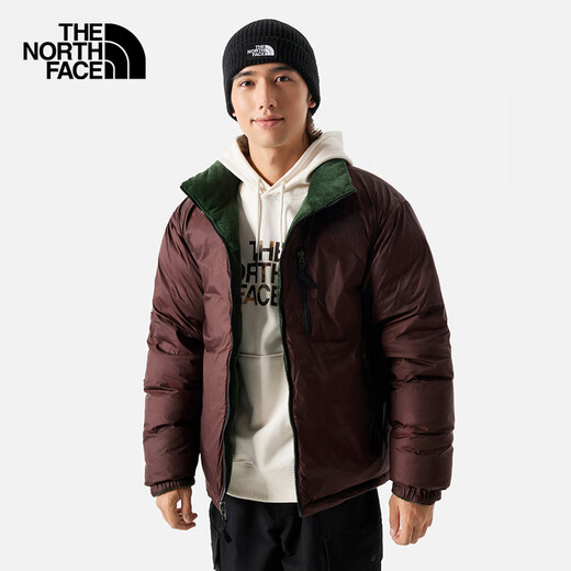 The North Face北面羽绒服男1992Nuptse潮牌双面穿羽绒外套831I OAL/绿色 XL