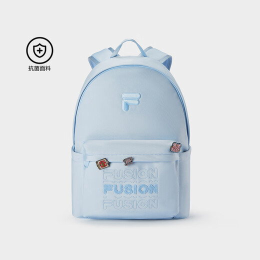 FILA (Fila) couple backpack winter men and women fashion casual backpack computer bag TUF official flagship authentic light brown gray T13U443102FBG 31*15.5*44cm