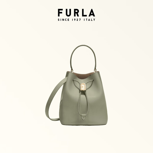 Furla Levante Cowhide Small Women's à la mode de banlieue de banlieue à main le pochon à crampe sac à crampe sac décontracté sac haut-gard