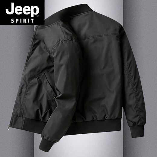 Jeep Spirit Spring- und Herbst-Herrenjacke American Casual Workwear Militärjacke Fliegere Baseball-Kragen mittleren Alters Kleidung Khaki (hinzugefügte Baumwollstil) Jeep9226a m
