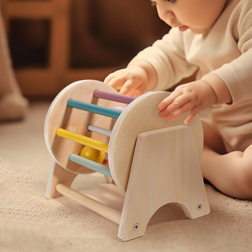 Disney Montessori Infantil e infantil Educación temprana de educación temprana Juguetes para bebés 0-1 años 5 Baby Coaxing Artifacts 3 a 6 Desktop Rolling Drum Toys