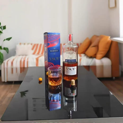 马爹利金牌VSOP赤木1000ML 法国干邑白兰地进口两斤1L 无盒 马爹利VSOP1000mL1瓶 无盒海外版