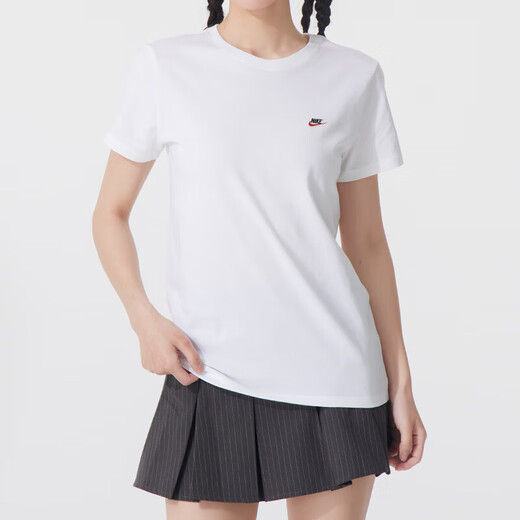 耐克（NIKE）套装女短袖短裤 2025夏季新款运动T恤上衣跑步健身透气梭织训练裤 DZ4681-100+DM6740-010 M